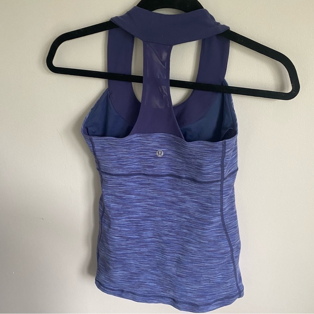 Lululemon Scoop Neck Tank in Royalty Space Dye Blue • size US 4 - Picture 5 of 7